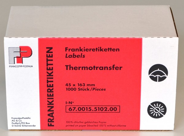 Frankieretiketten für Thermotransferdruck - lang