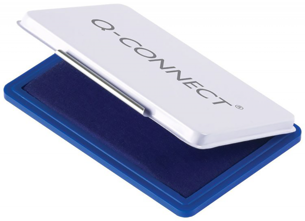 Q-Connect Metall Stempelkissen - blau